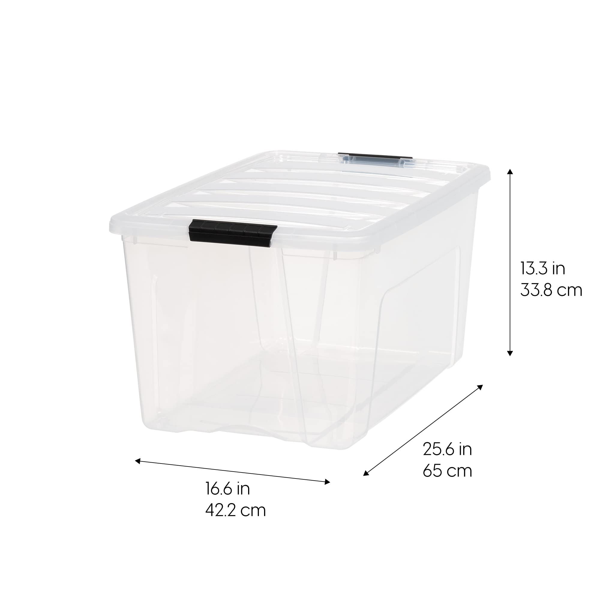 4 Pack 72 Quart Storage Bins with Lids (4 Count)