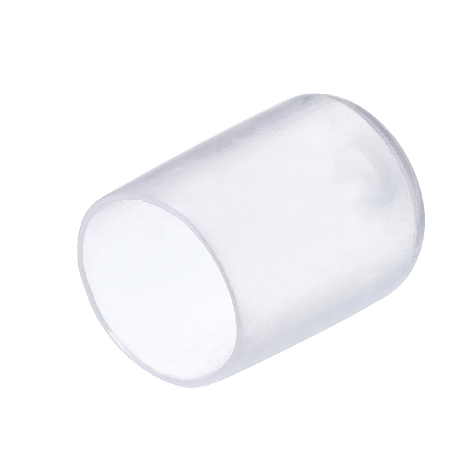 20pcs Rubber End Caps 15mm ID Vinyl PVC Round Tube Bolt Cap Cover Screw Thread Protectors Clear