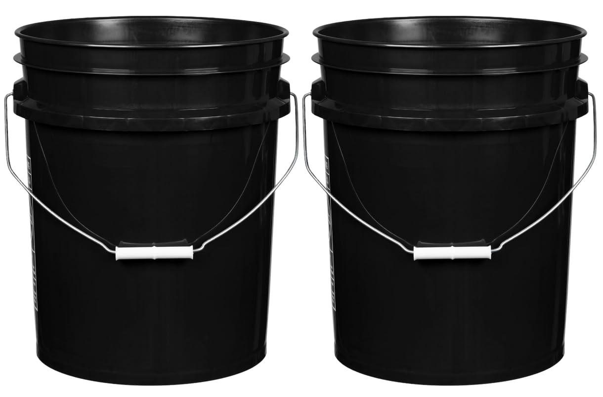 5 Gallon Premium HPDE Plastic Bucket (2 Count)