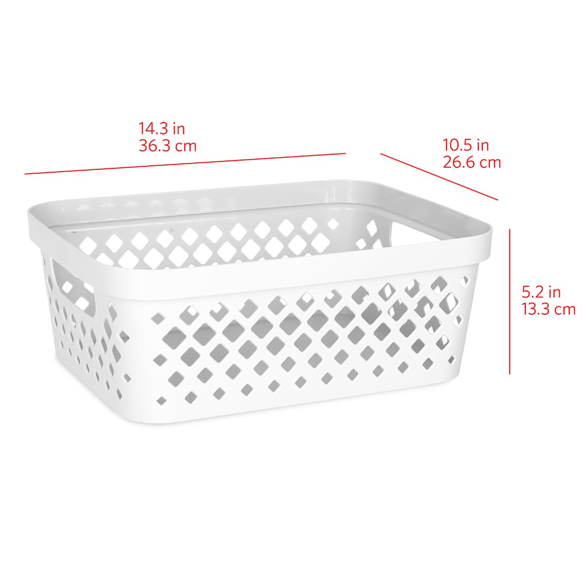 Plastic Storage Basket Set (6 Count)
