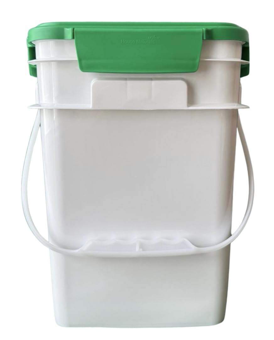 4 Gallon Square Food Grade Bucket Pail with Plastic Handles and Lid