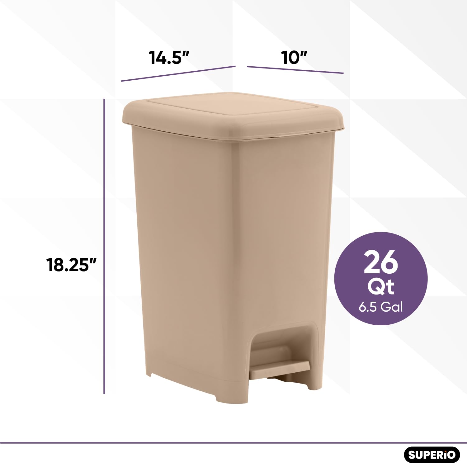 Slim Step On Trash Can
