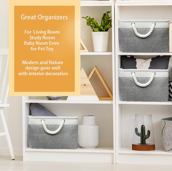 15.7" x 12" Wide & Low Fabric Storage Bin (3 Count)