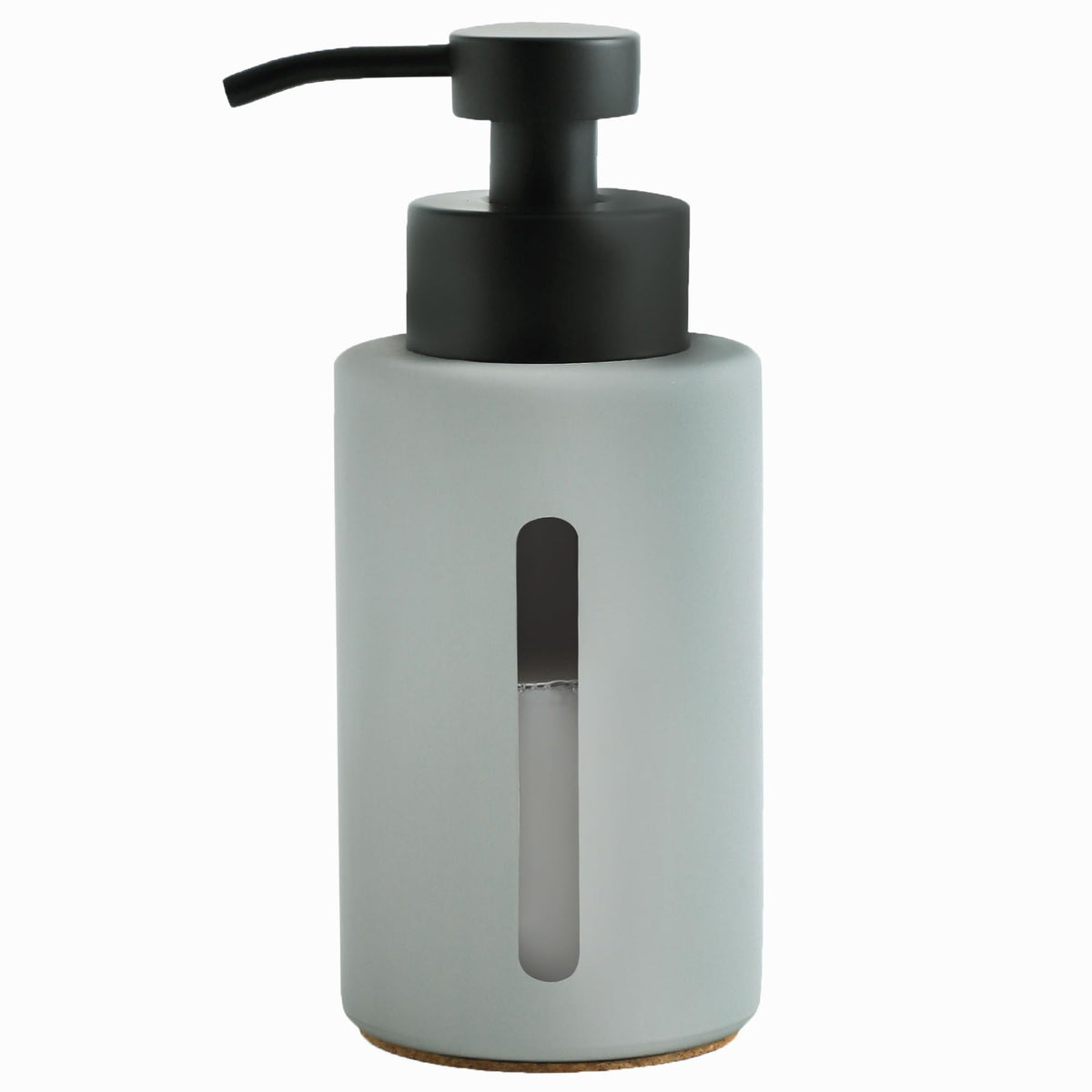 Light Gray Soap Dispenser with Window