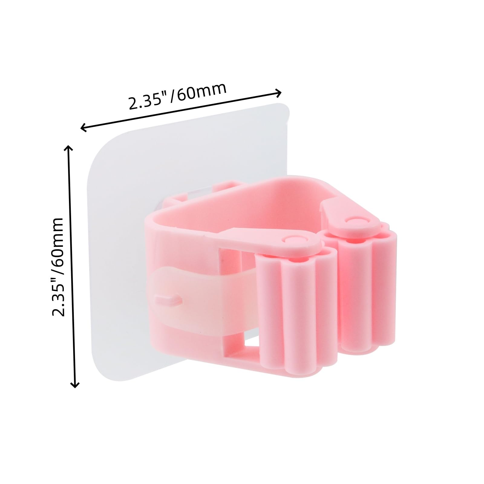 5Pcs Self Adhesive Broom Holder Wall Mount Mop and Broom Gripper (5 Count)