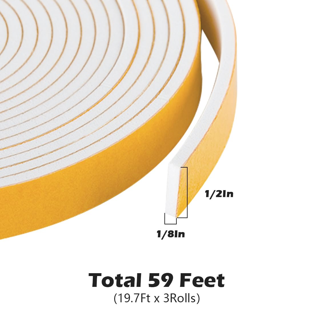 Adhesive Foam Tape 59 Feet (39 Foot)