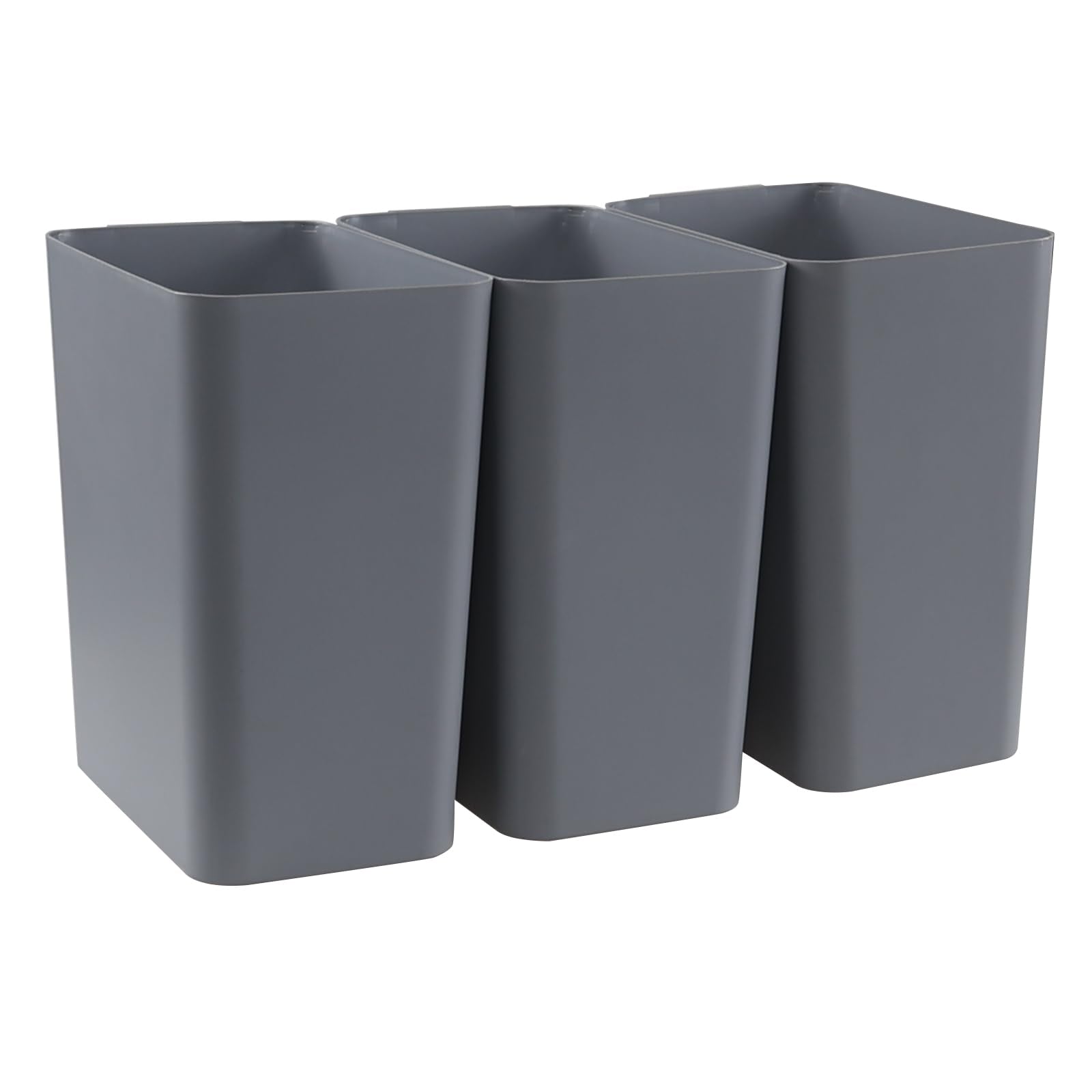 3 Pack Plastic Trash Can Wastebasket (3 Count)
