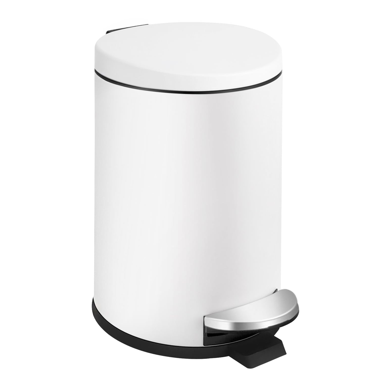Small Bathroom Trash Can with Lid Soft Close