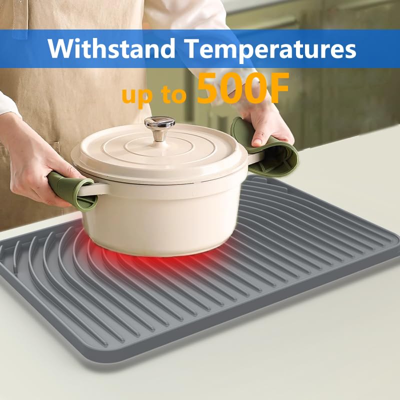 Dish drying mats for kitchen counter