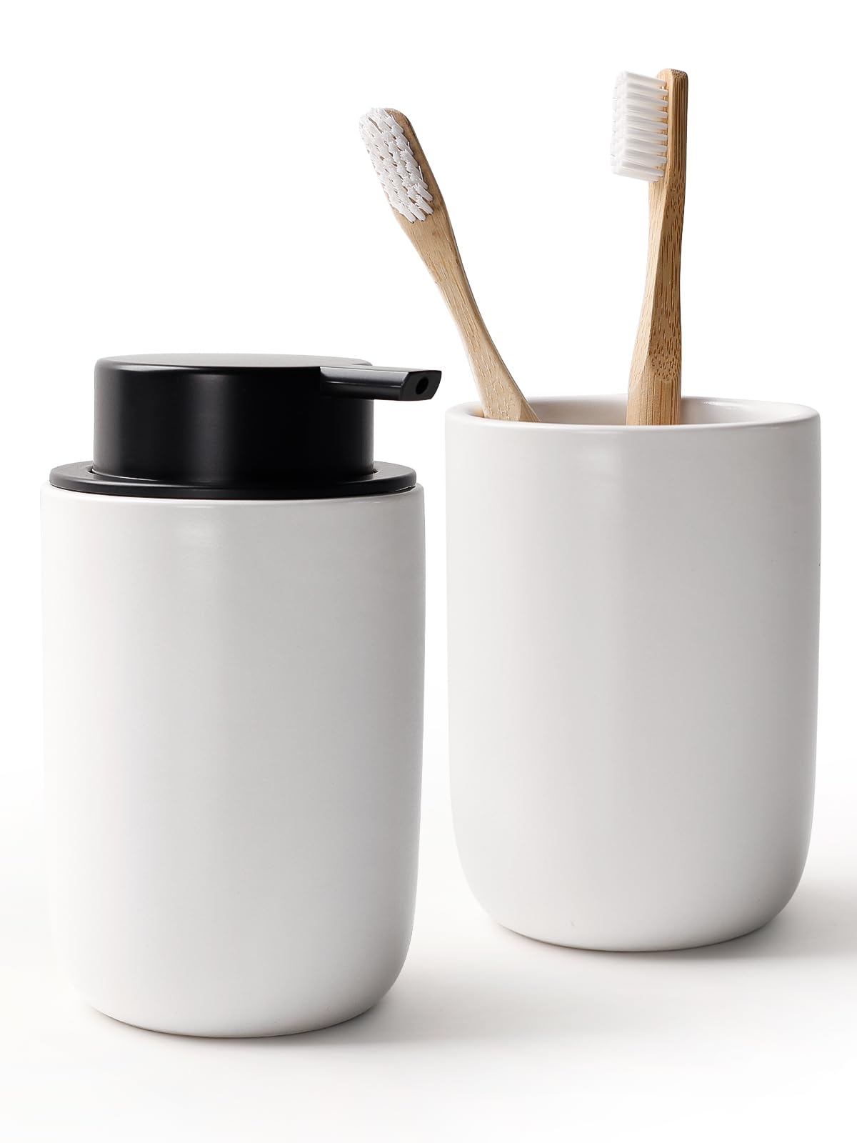 Soap Dispenser and Toothbrush Holder Set (2 Count)