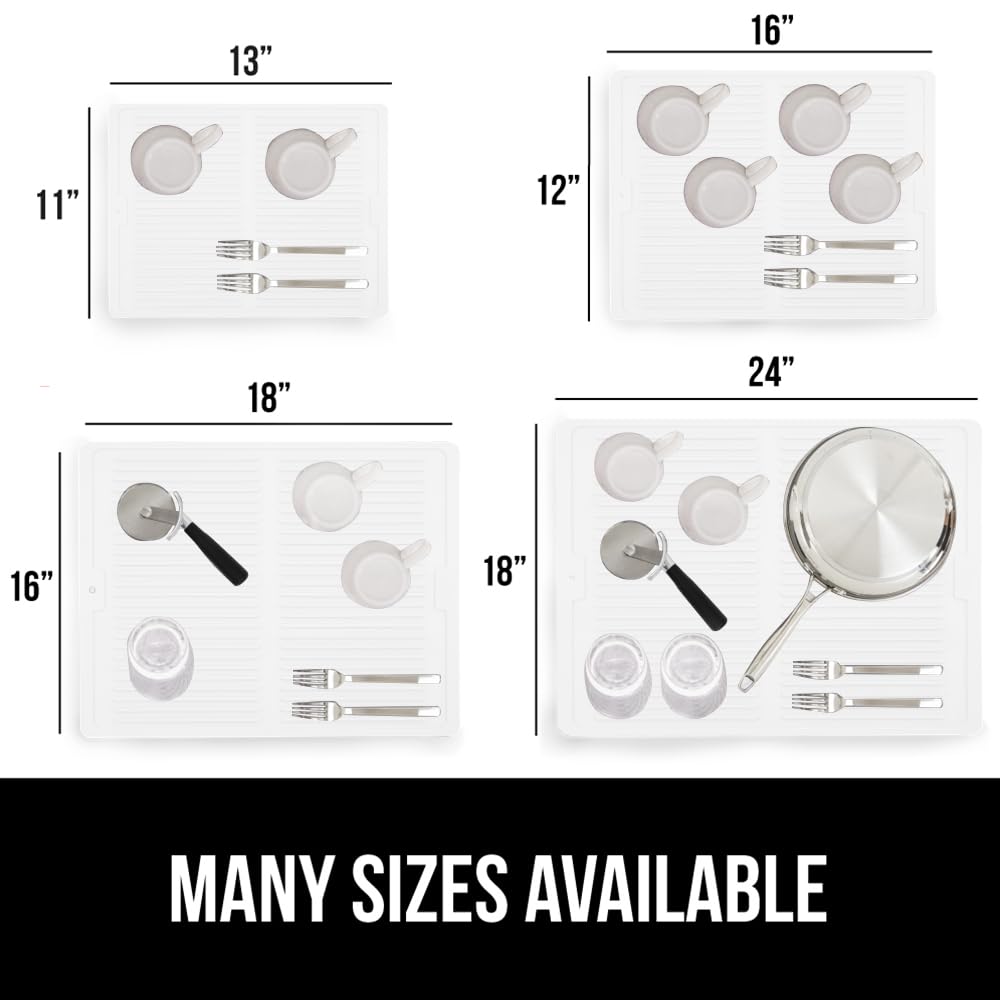 100% BPA Free Patented Silicone Dish Drying Mat for Kitchen Counter