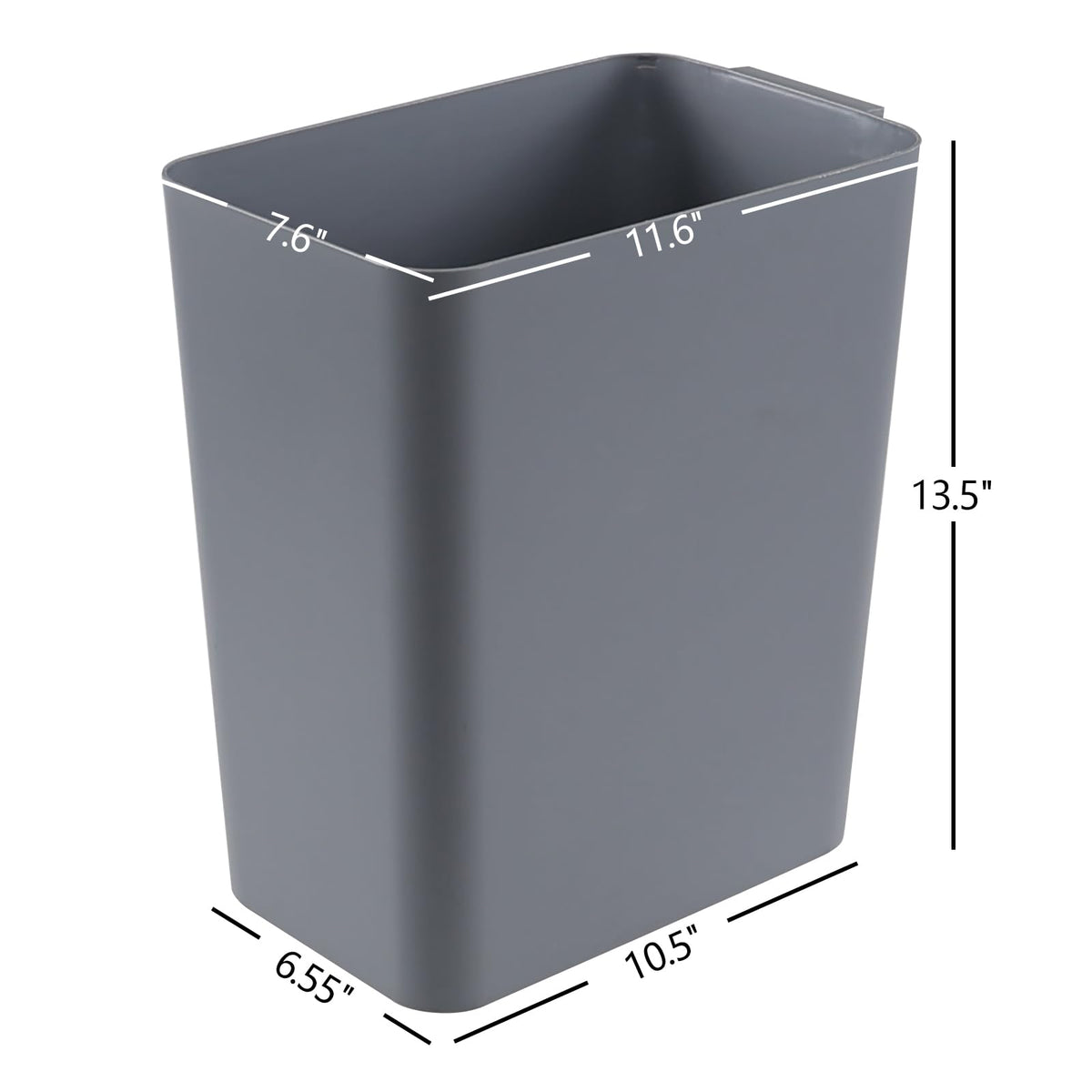 3 Pack Plastic Trash Can Wastebasket (3 Count)
