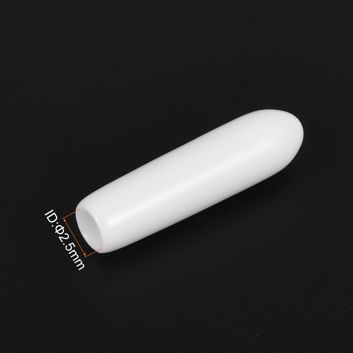 20pcs Rubber End Caps 2.5mm ID Vinyl Round End Cap Cover Screw Thread Protectors White