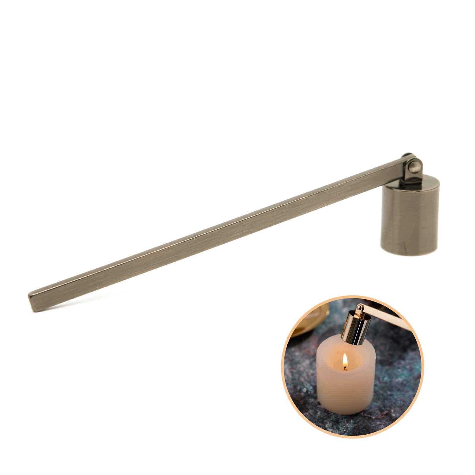 Candle Snuffer Antique Brass Candle Extinguisher Accessory for Putting Out Extinguish Gold Copper Candle Wicks Flame Safely