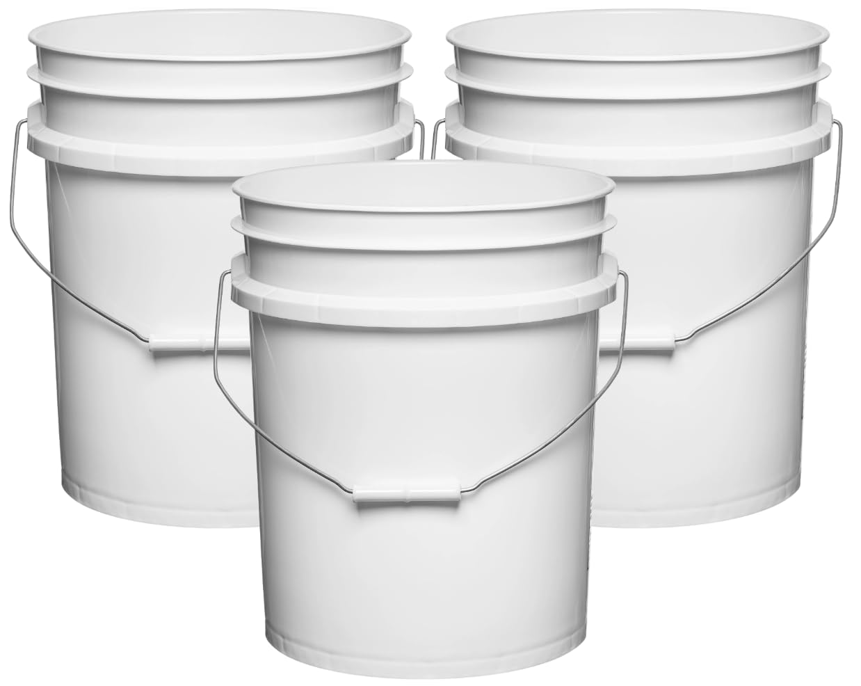5 Gallon Premium HPDE Plastic Bucket (3 Count)