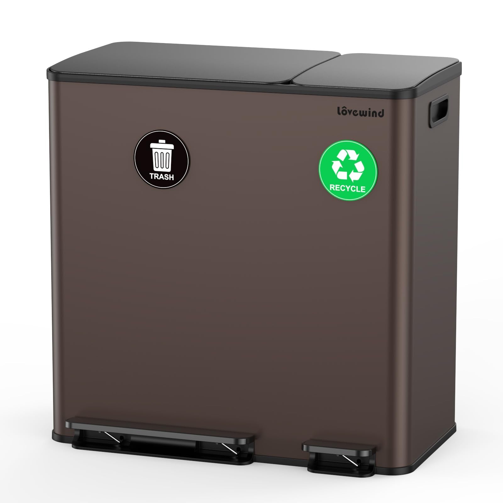 Dual Trash and Recycling Bins for Kitchen