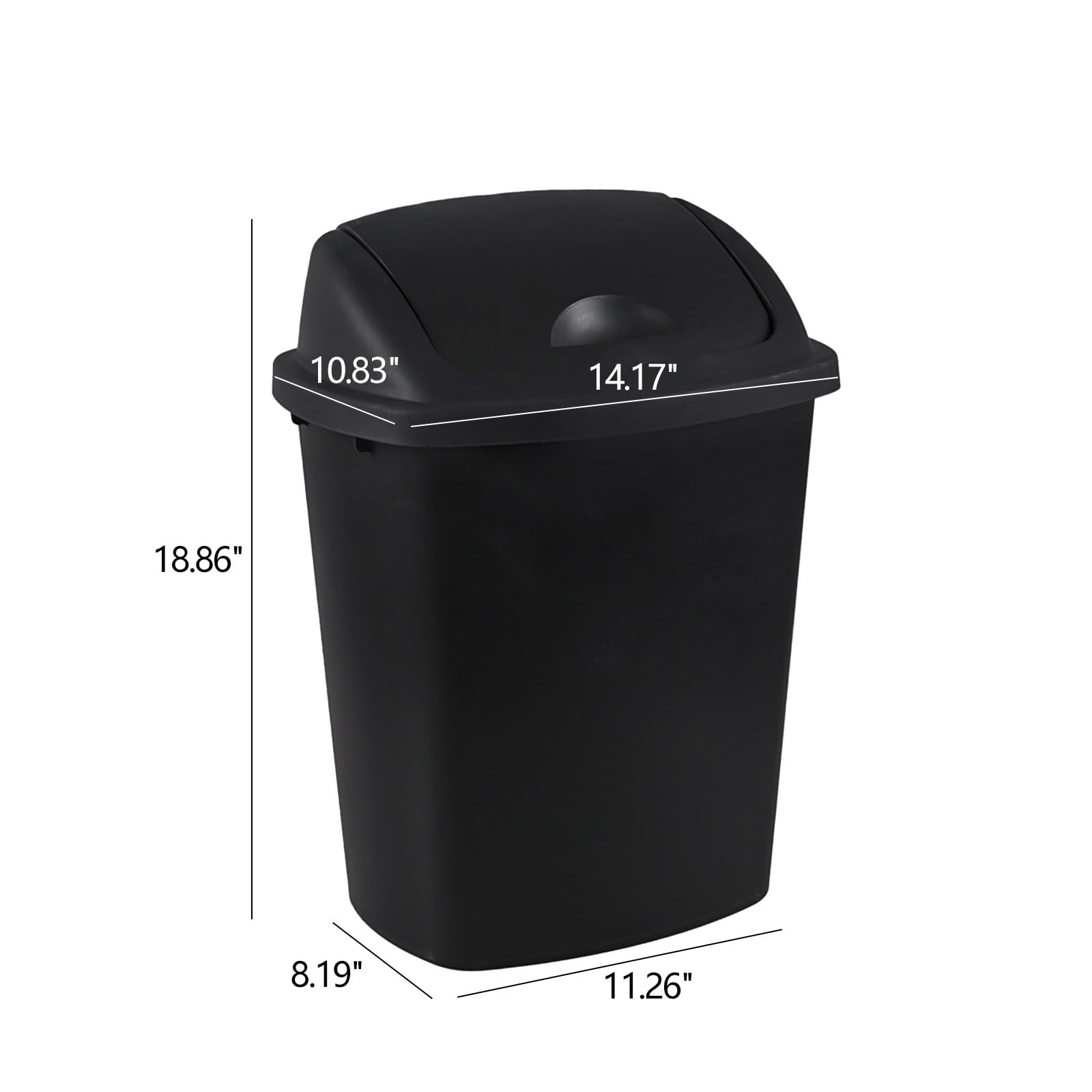 4 Pack 6 Gollons Garbage Bin with Lid (4 Count)