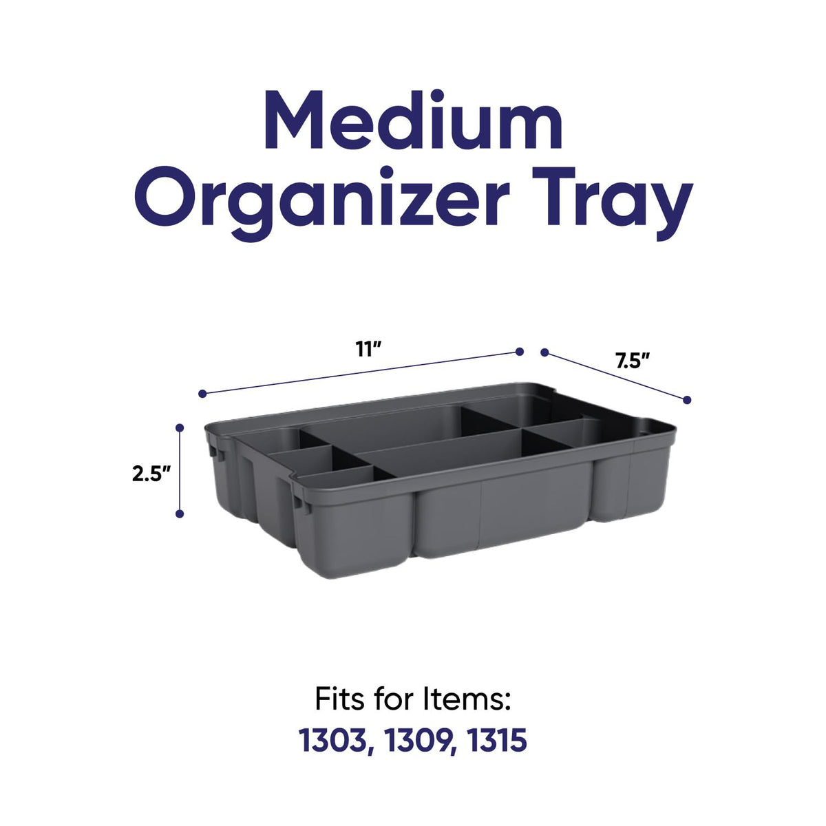 Storage Container Organizing Tray for Superio Bin or Drawer Plastic Organize Sewing (2 Count)