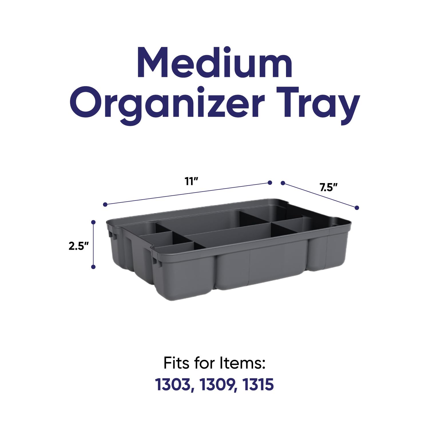 Storage Container Organizing Tray for Superio Bin or Drawer Plastic Organize Sewing (3 Count)