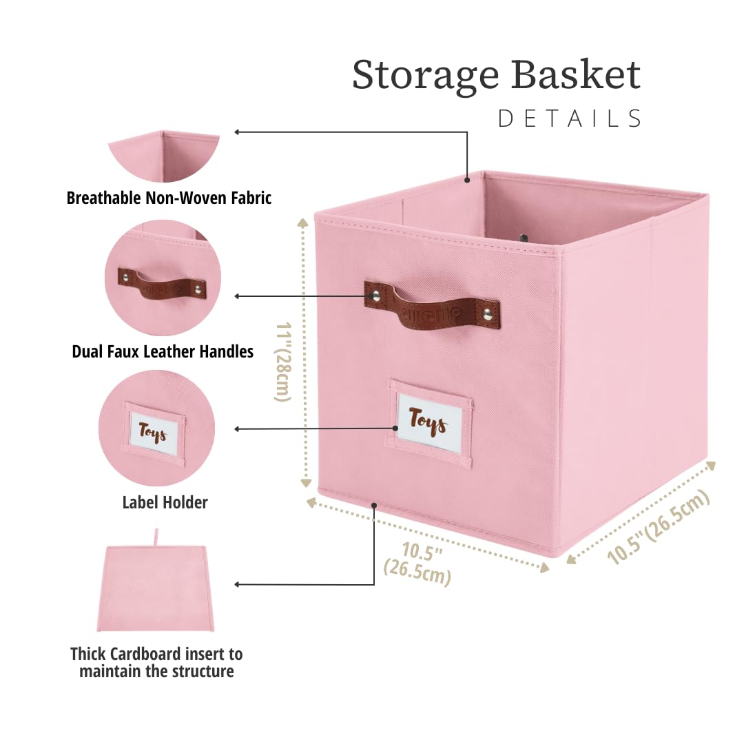 Storage Bins Cube Storage Bin with Labels (6 Count)