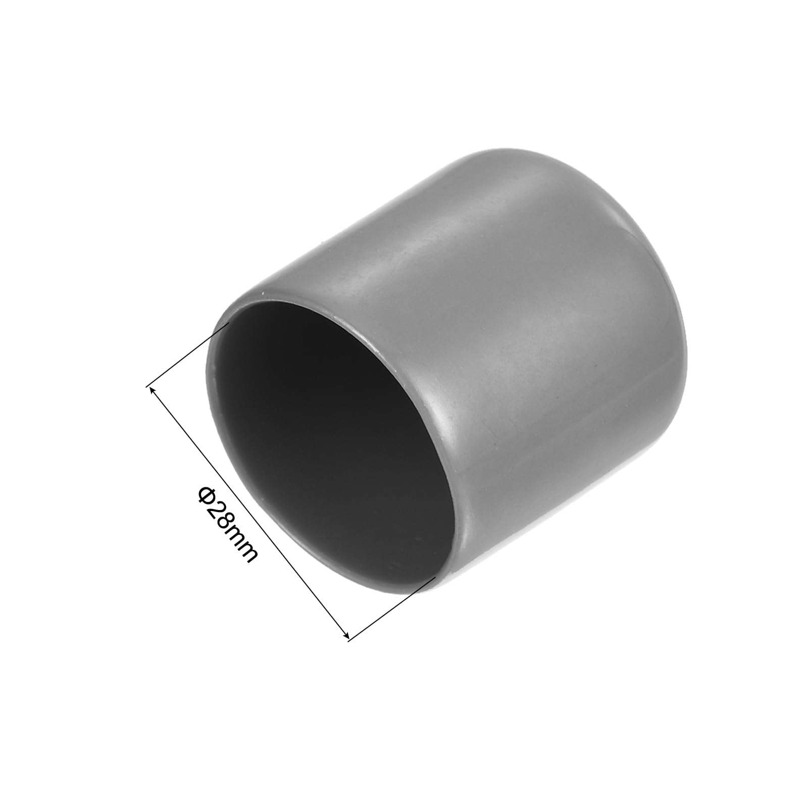 20pcs Rubber End Caps Protective Caps 28mm ID Vinyl PVC Round Tube Bolt Cap Cover Screw Thread Protectors
