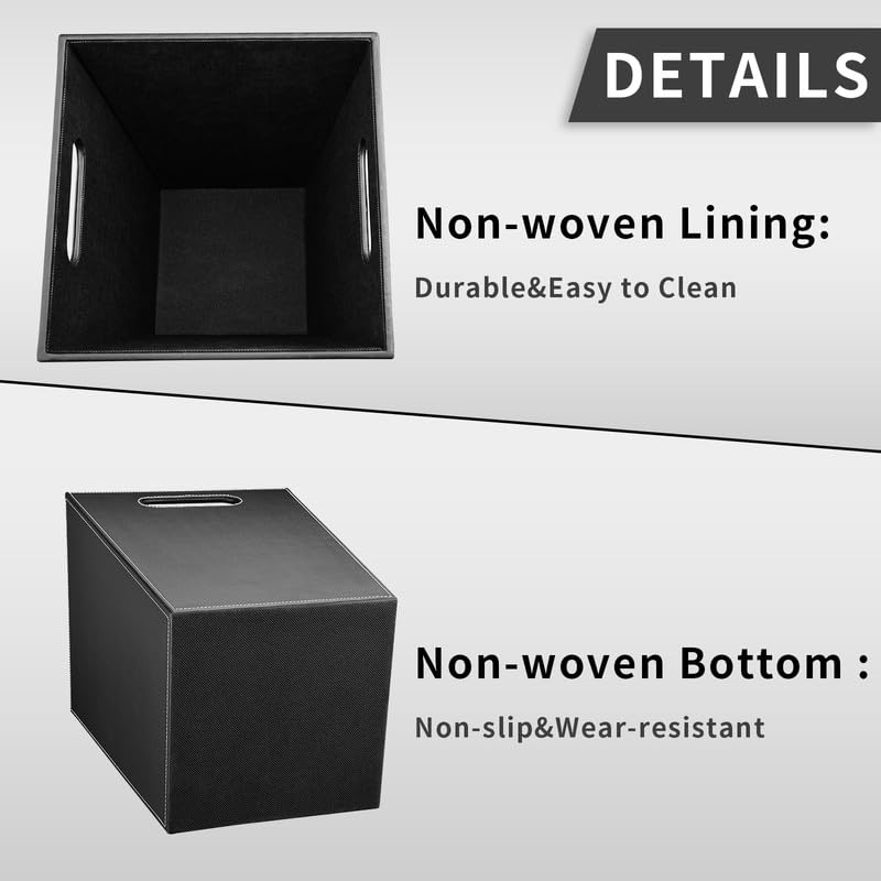 Pu Leather Trash Can for Bedroom