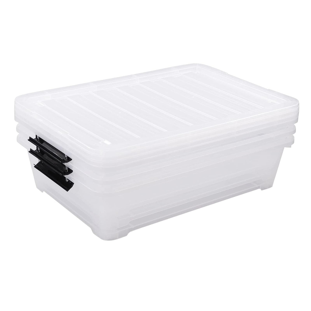 3 Pack 40 Quart Clear Plastic Underbed Container (3 Count)