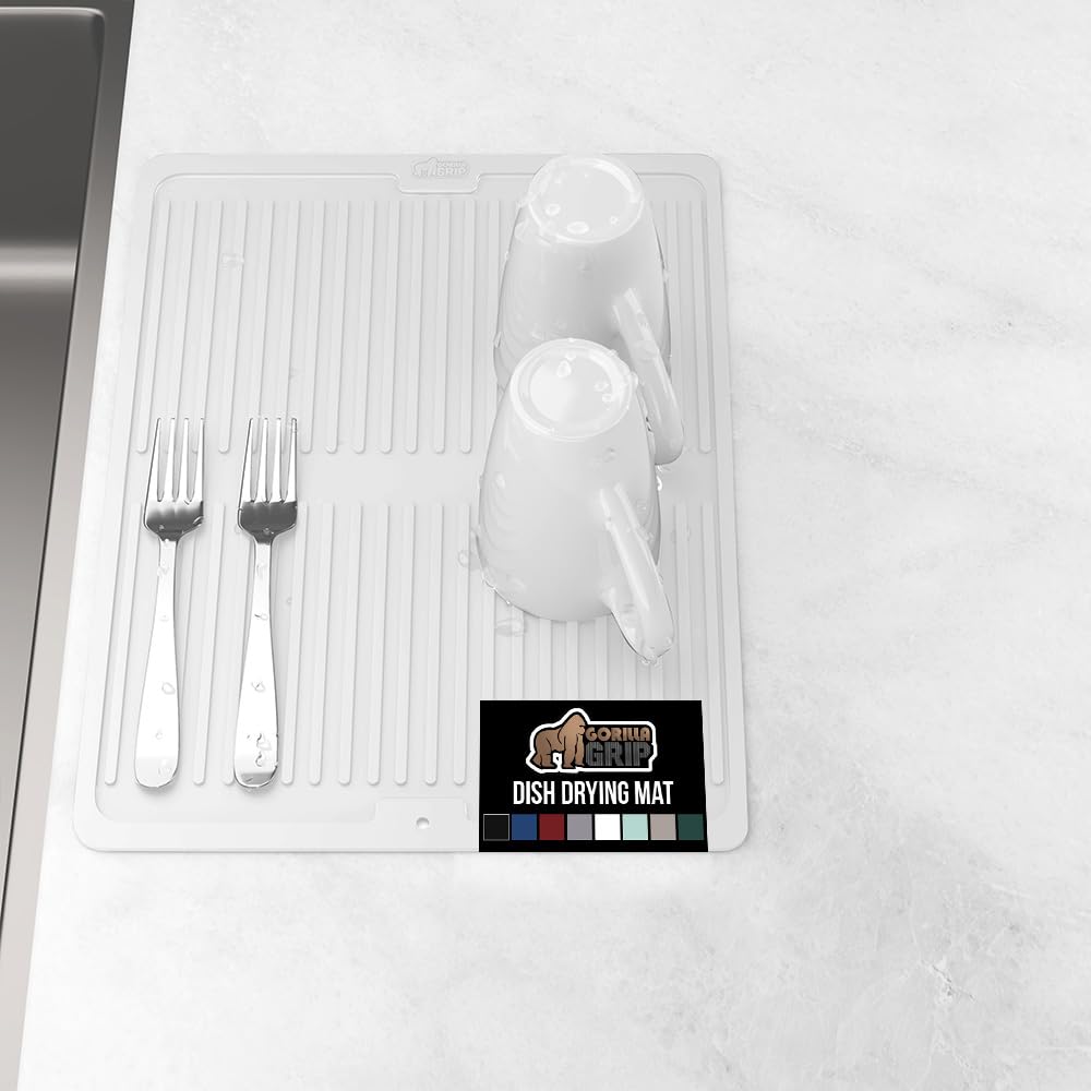 100% BPA Free Patented Silicone Dish Drying Mat for Kitchen Counter