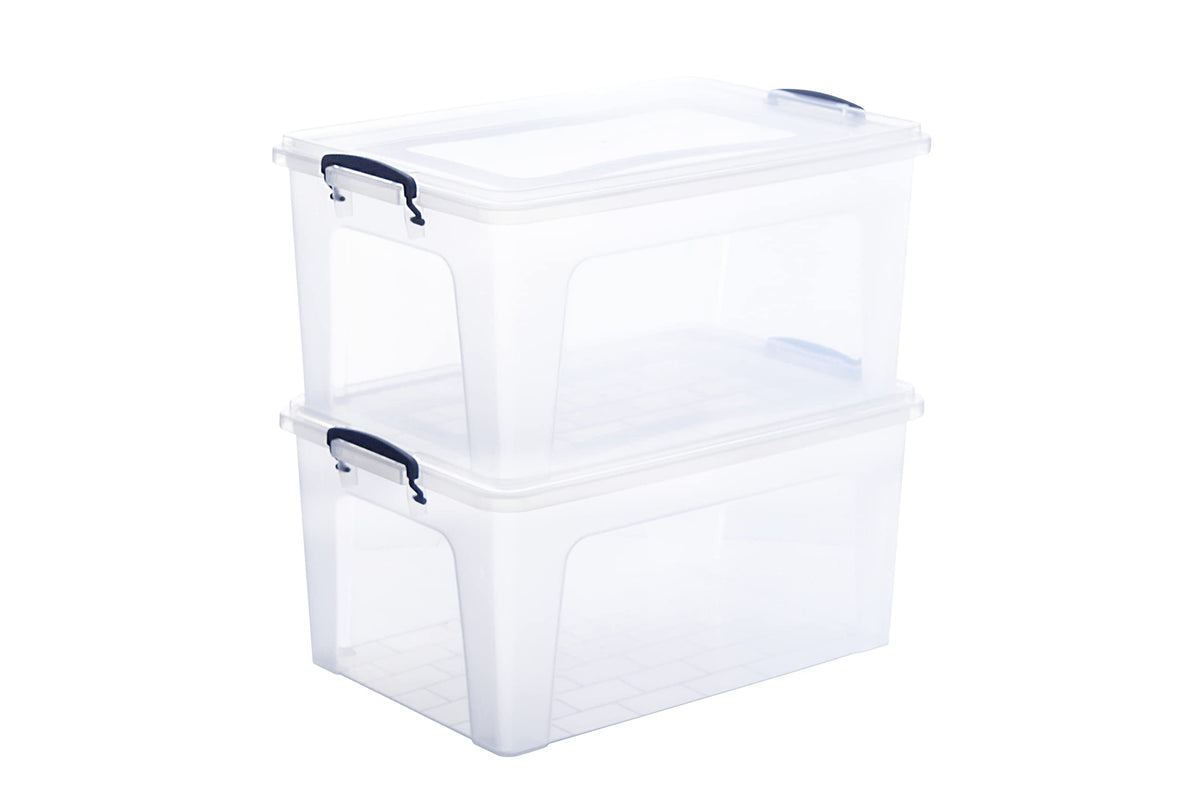 36 Quart Clear Plastic Storage Boxes with Lids (6 Count)