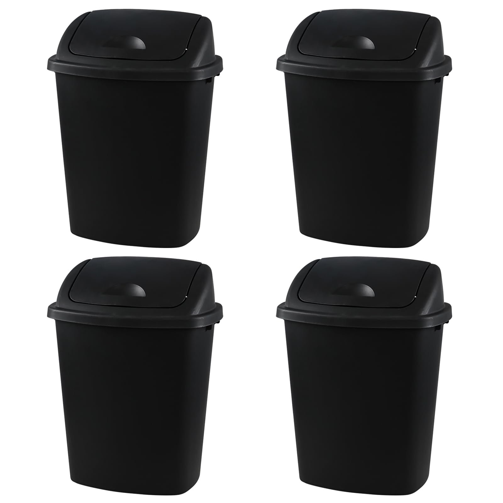 4 Pack 10 Gallon Kitchen Trash Can with Swing Lid (4 Count)