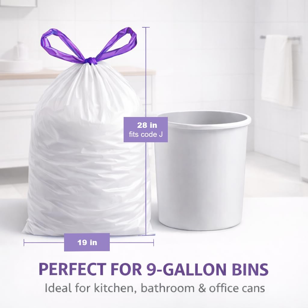 Biodegradable Trash Bags with Drawstrings (100 Count)