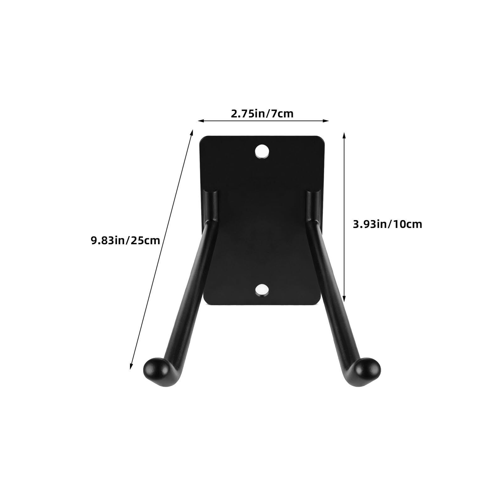 2pcs Wall Mounted Garden Tool Storage Rack with Metal Hooks