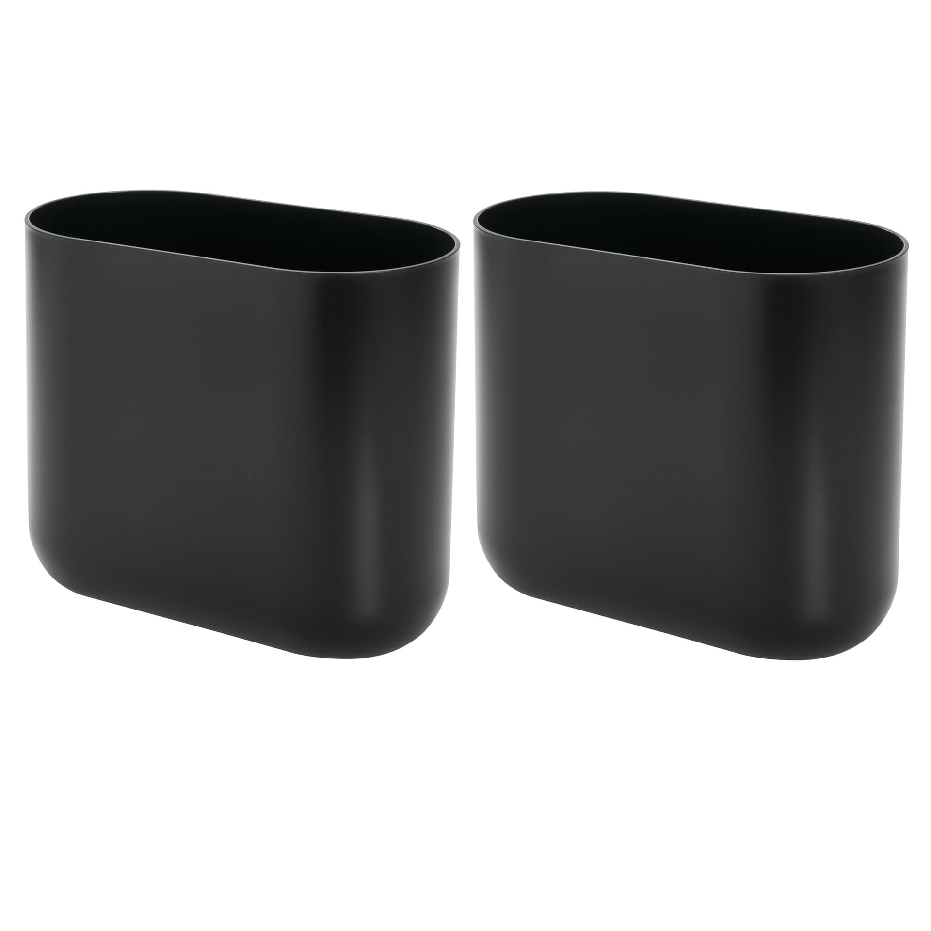 Small Slim Plastic Bathroom Trash Can (2 Count)