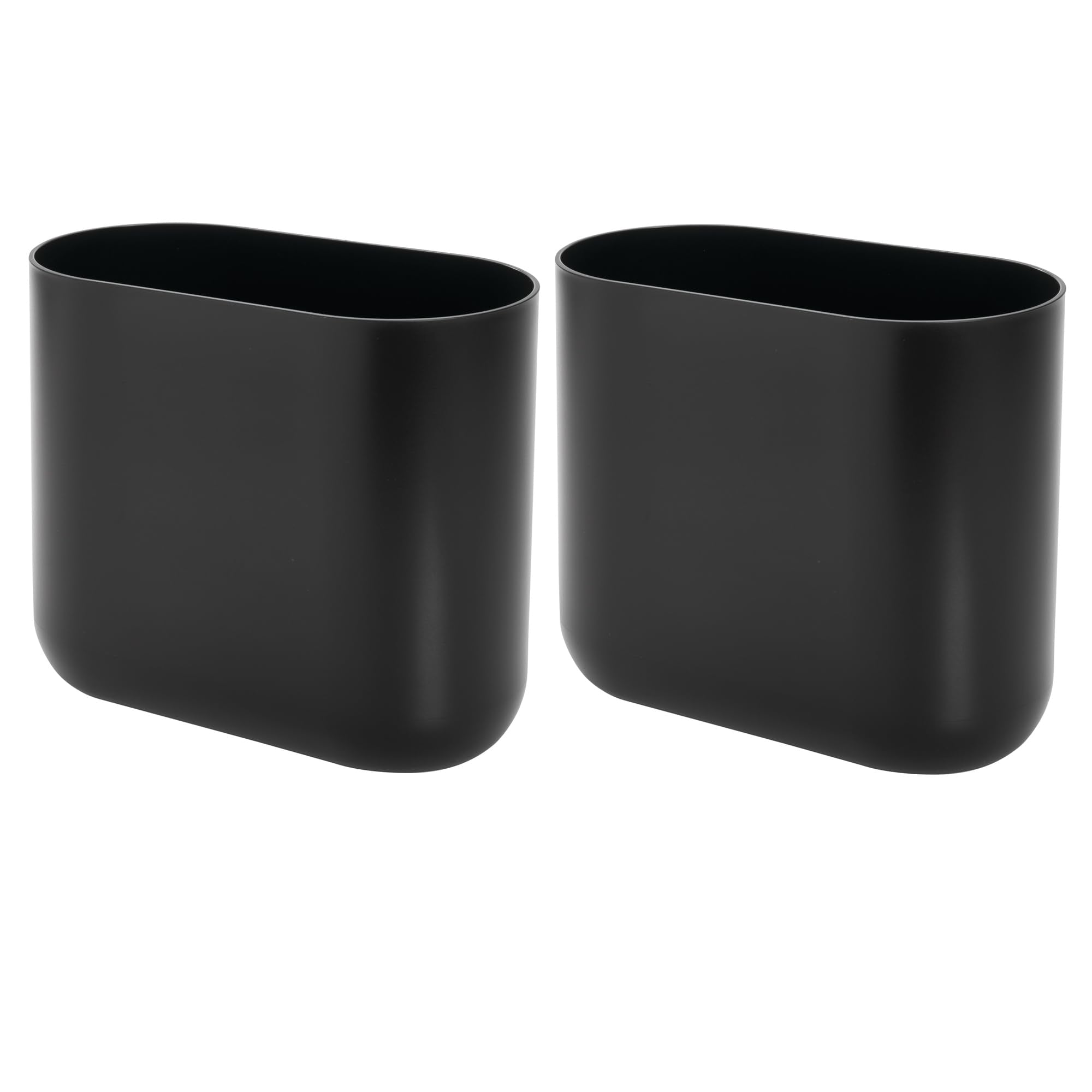 Small Slim Plastic Bathroom Trash Can (2 Count)
