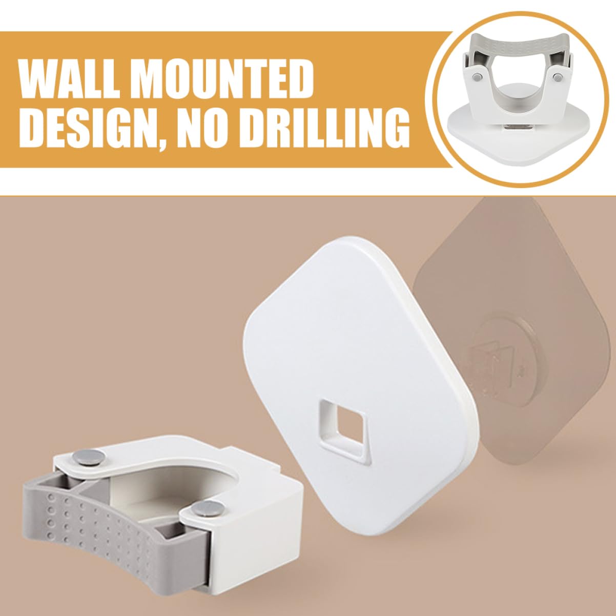 Self Adhesive Mop Hook Heavy Duty Wall Hanger for Brooms and Cleaning Tools and Easy Installation Without Drilling for Bathroom and Kitchen Use