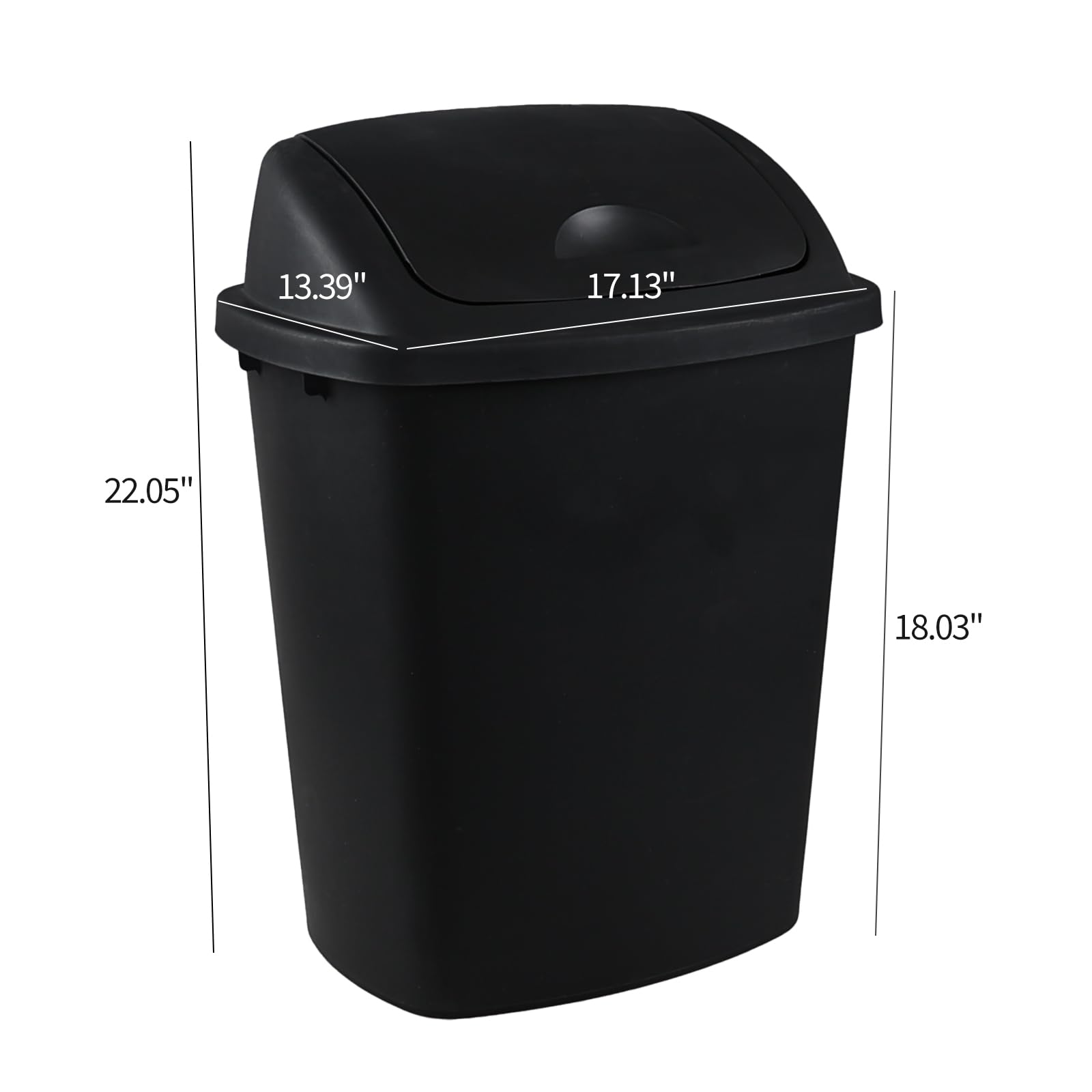 4 Pack 11 Gallon Kitchen Trash Cans with Swing Top (4 Count)