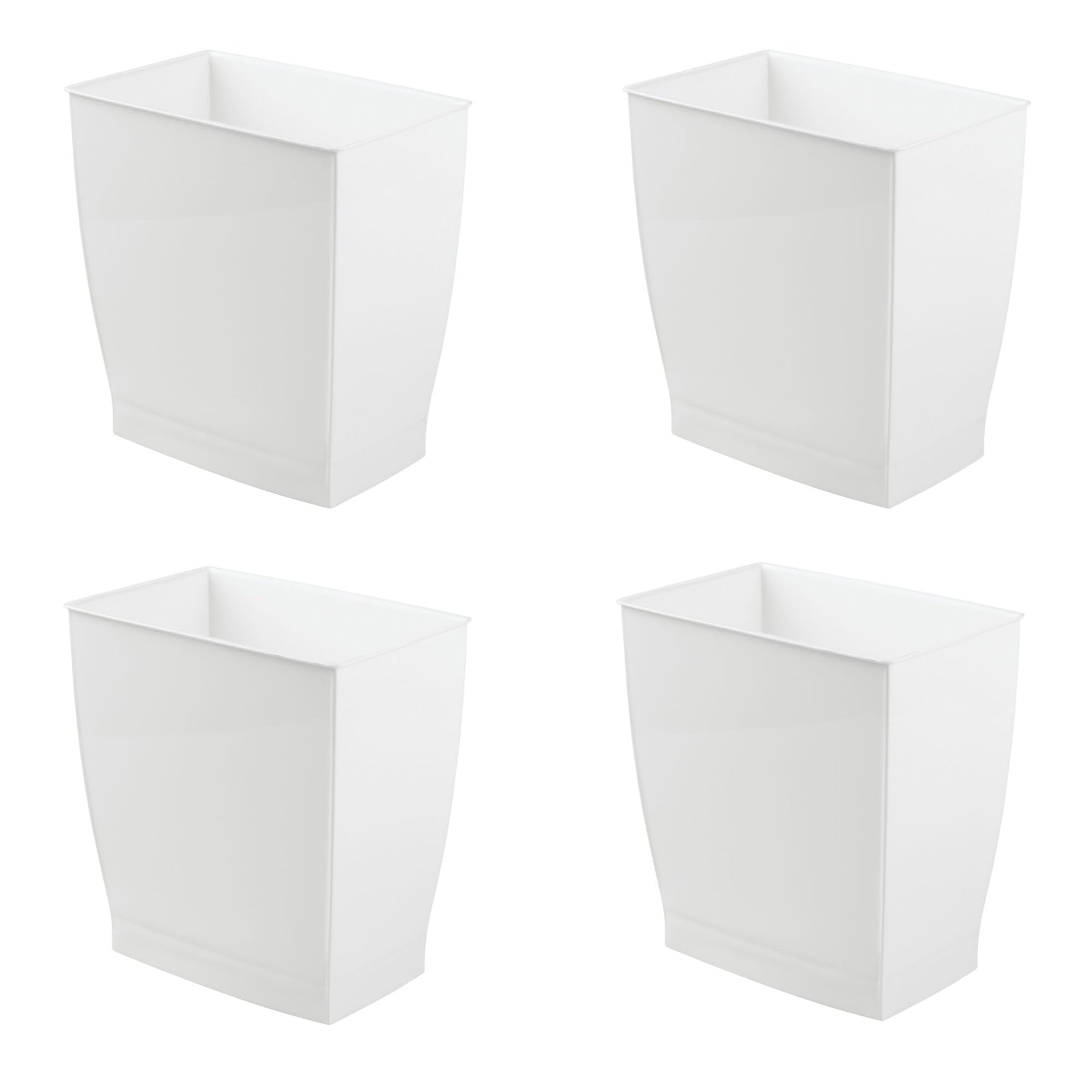 Small Plastic Bathroom Trash Can (4 Count)
