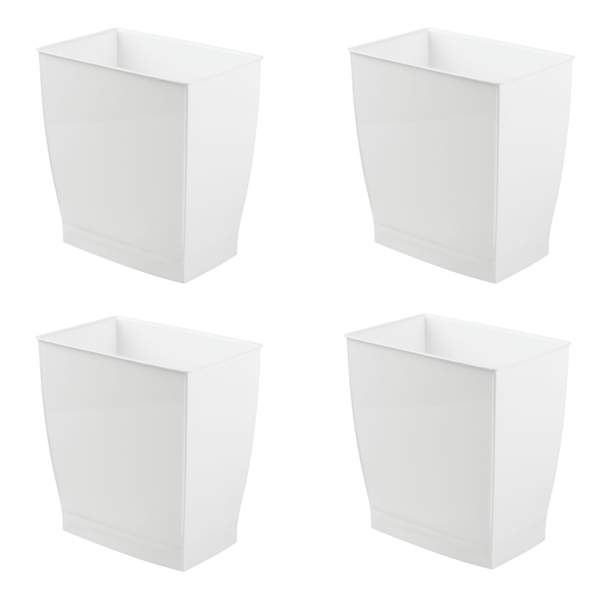 Small Plastic Bathroom Trash Can (4 Count)