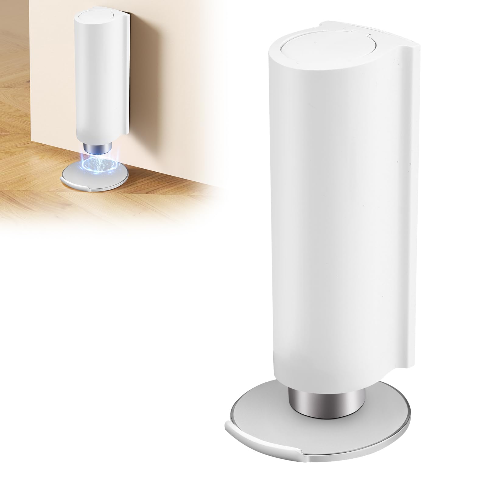 Magnetic Door Stopper WYGWP Stainless Steel No Drilling Wedge Stops Heavy Duty Catch Holder to Keep Doors Open