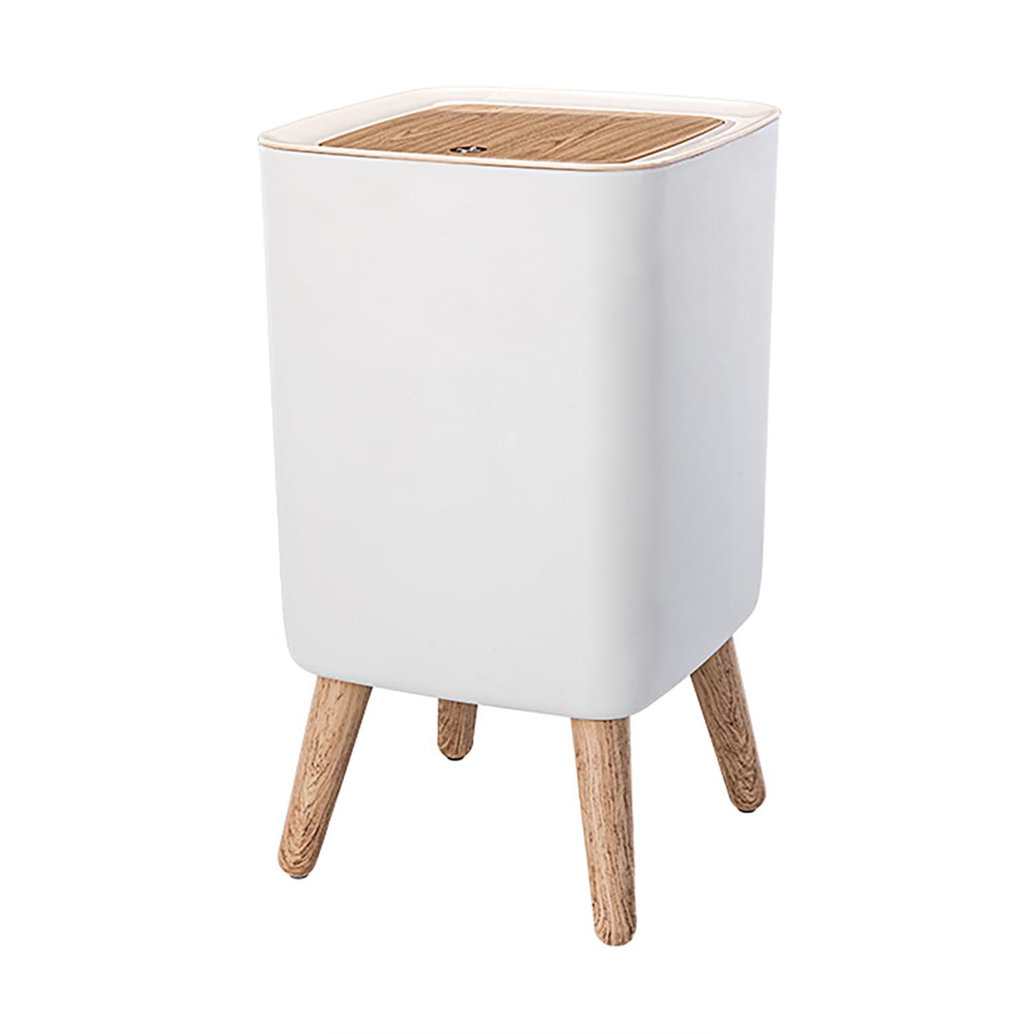 Mini White Plastic Trash Can