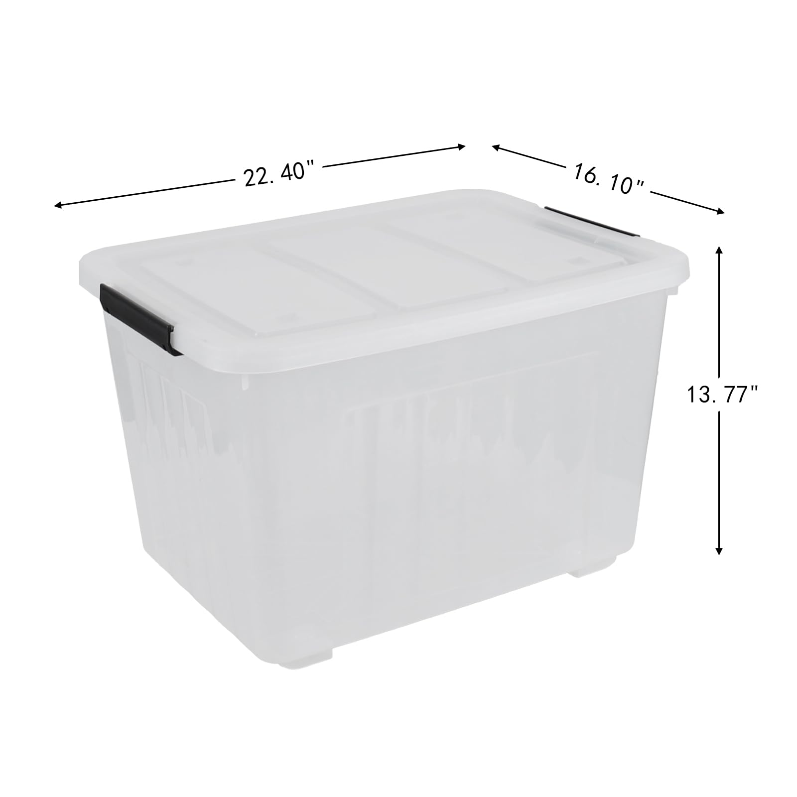 70 Quart Large Plastic Storage Bins with Wheels (4 Count)