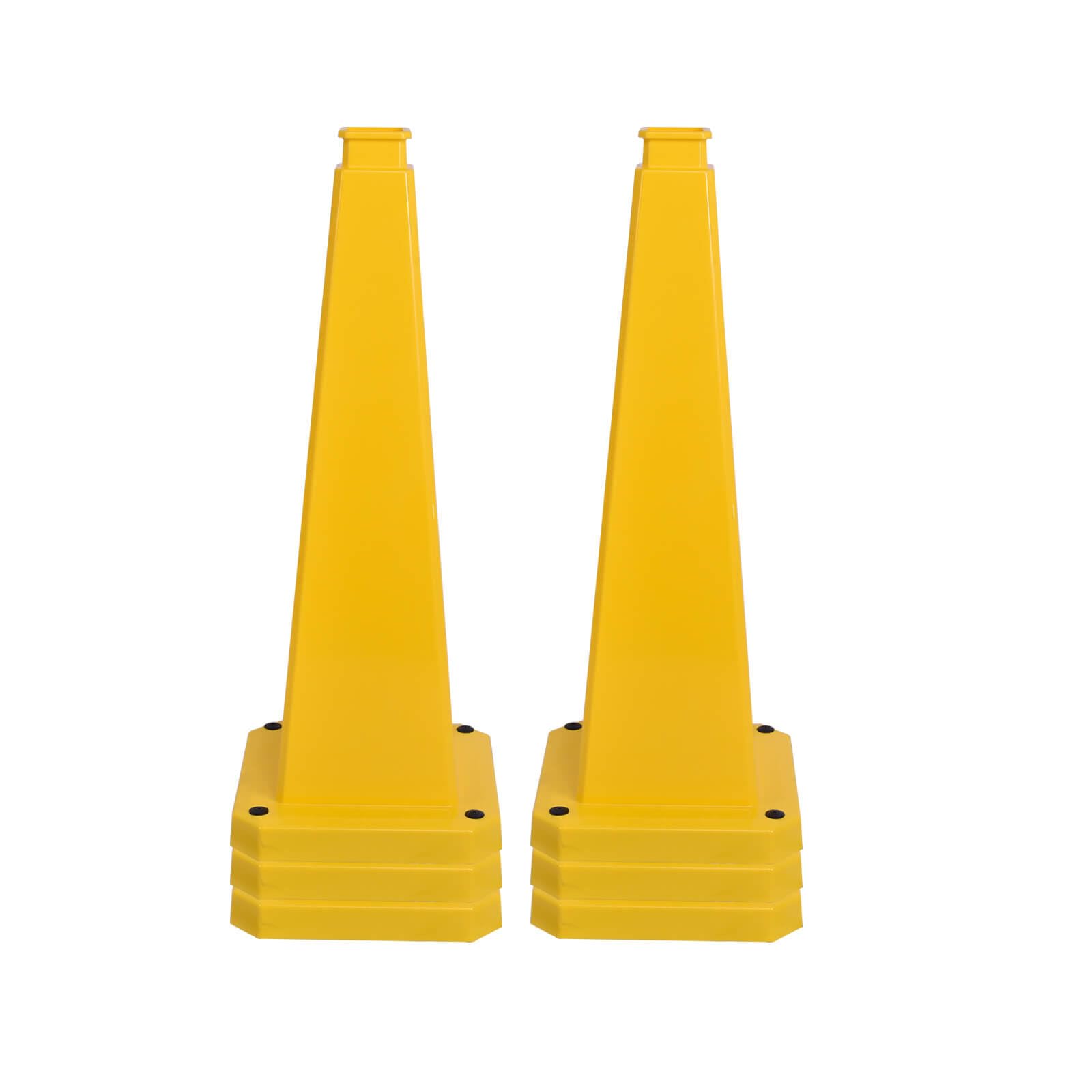 6 Pack 36 Inch Solid Safety Cone