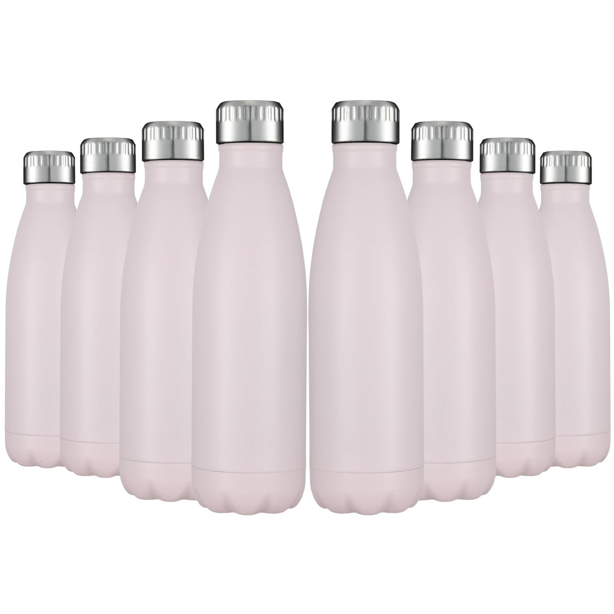 17oz Stainless Steel Water Bottles Bulk (8 Count)