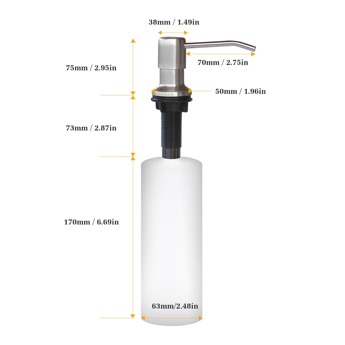Soap Dispenser for Kitchen Sink (2 Count)