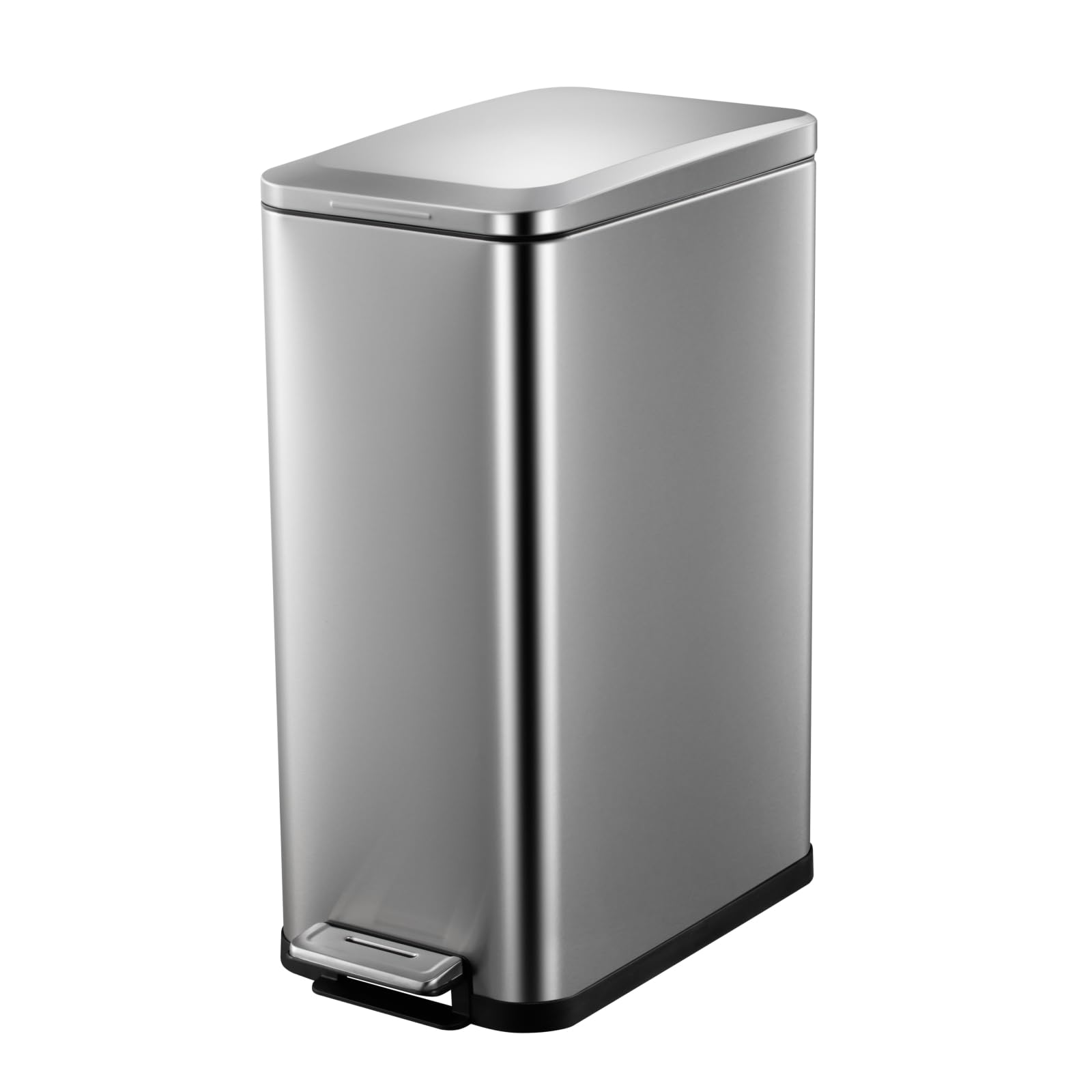13 Gallon Slim Stainless Steel Kitchen Trash Can with Lid