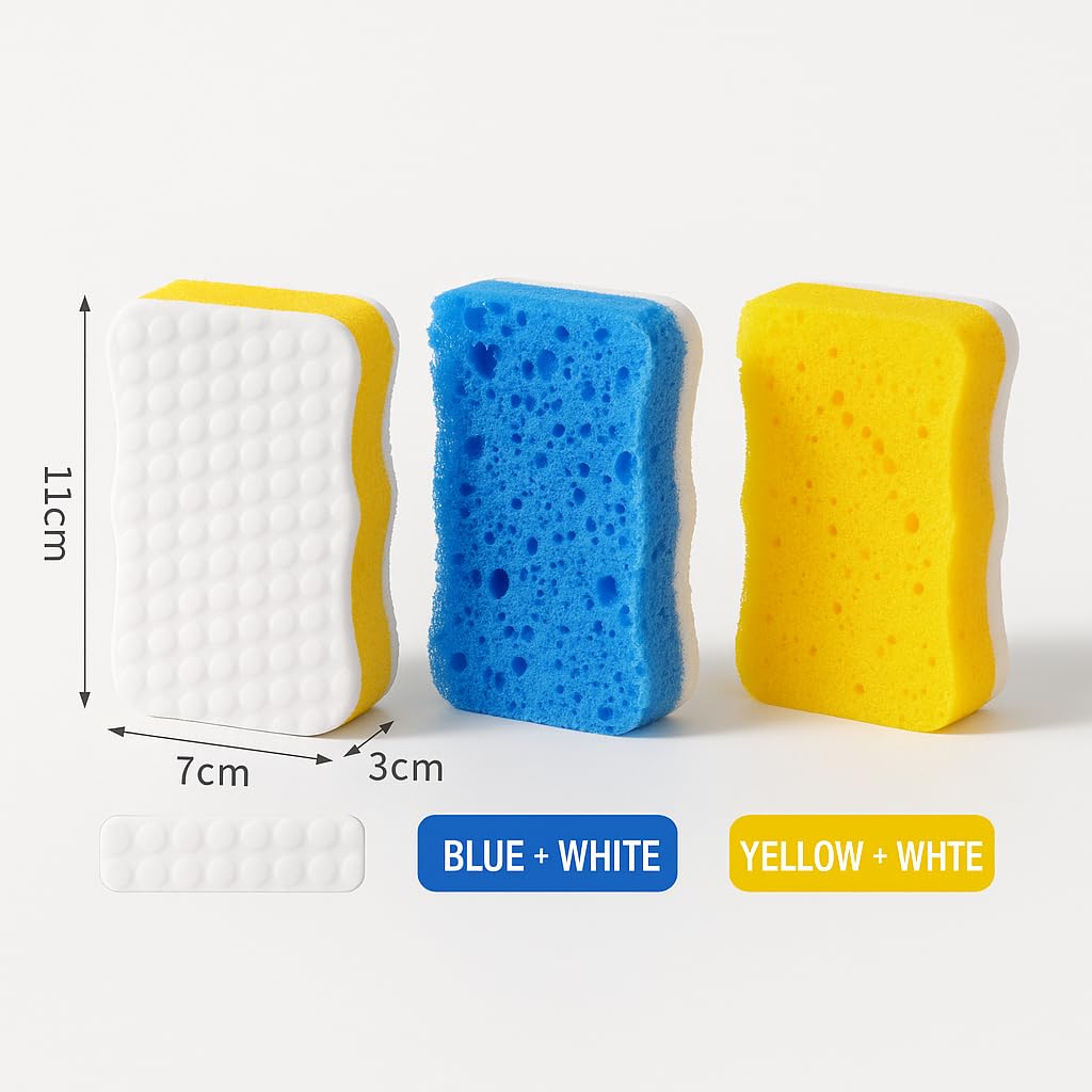 Wave Shaped Scrub Sponges for Kitchen Cleaning