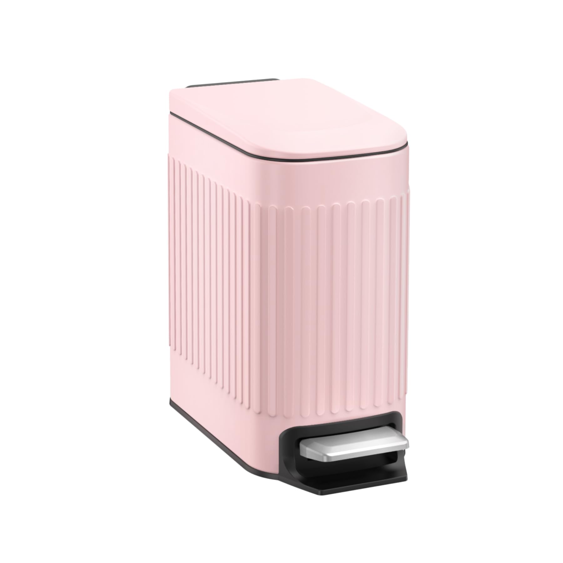 Slim Bathroom Trash Can with Lid Soft Close & Pedal