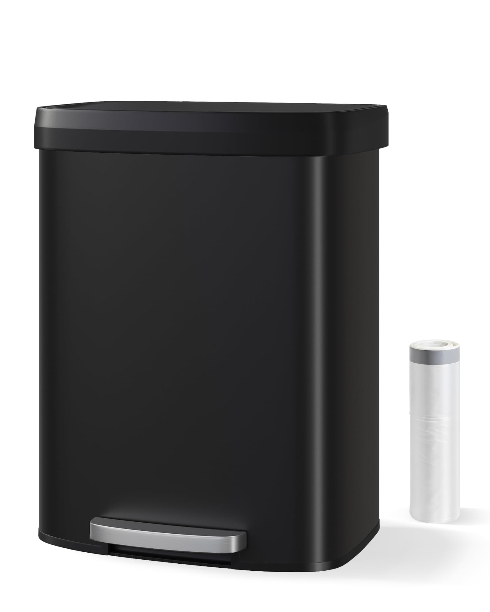 16 gal 60 L Metal Trash Can with Lid