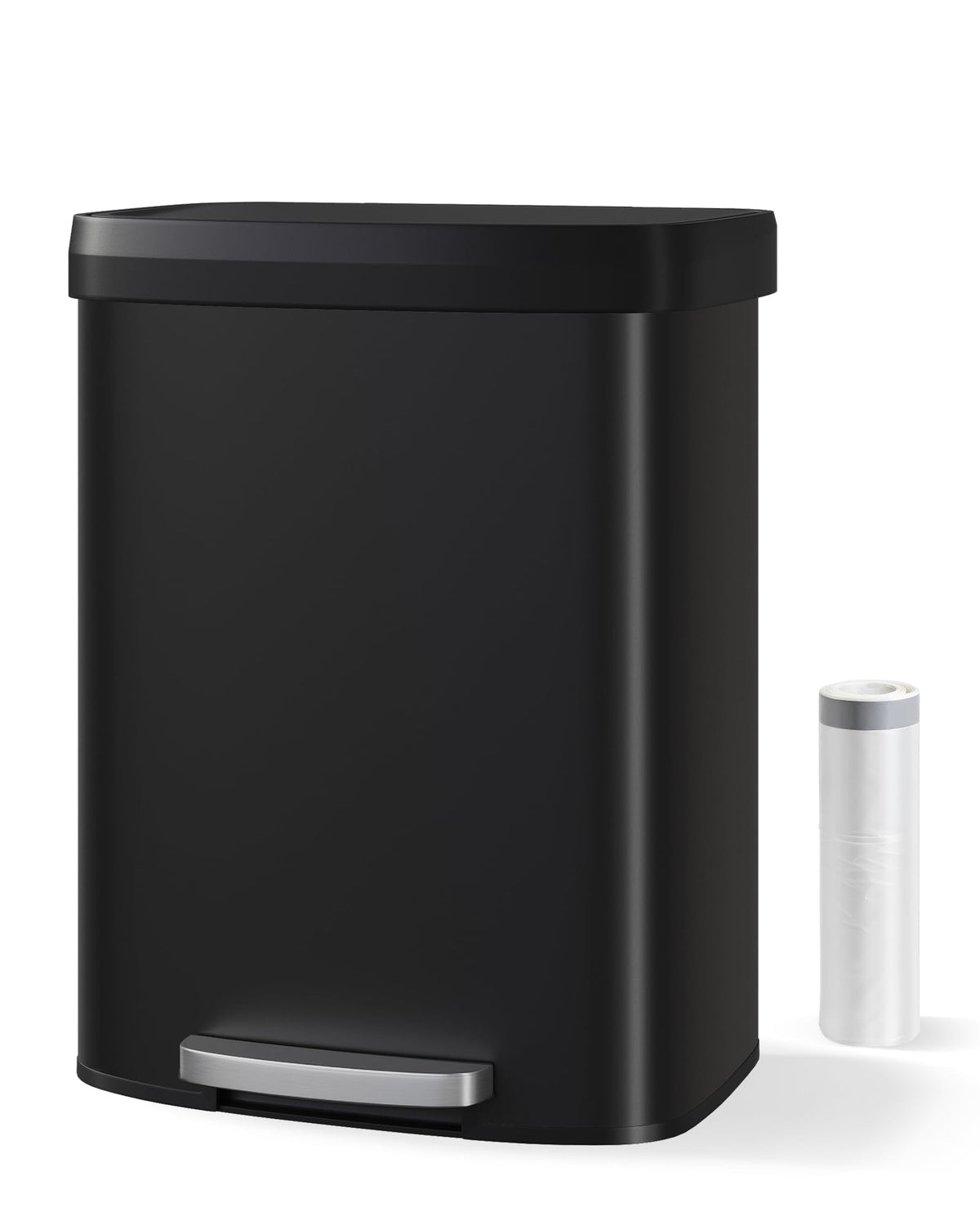 16 gal 60 L Metal Trash Can with Lid