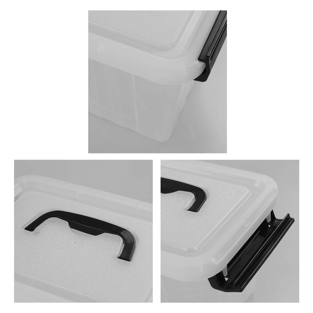 3 Quart 6 Pack Clear Plastic Storage Boxes (6 Count)